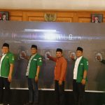 Foto : Proses pelantikan pengurus PAC Muslimat NU dan GP Ansor Sambeng di Pendopo Kecamatan